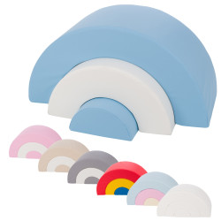 Conjunto arco iris mini de 3 bloques de espuma