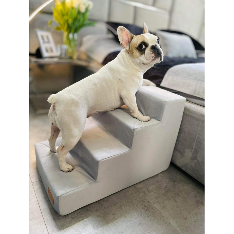 Scaletta Per Cani 4 Livelli In Schiuma - Antiscivolo, Lavabile, Dimensioni 80x42x50 Cm, Peso Max 55 Kg, Per Letti E Divani