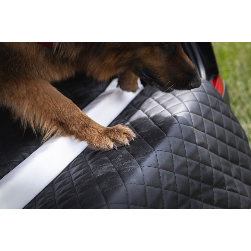 Modul-Hundebett fr Kofferraum mit Matratze und Sicherheitsgurt 100x70 cm  Farbe schwarz