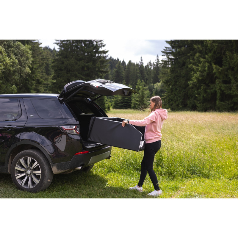 Lit De Coffre Pour Chien - Transporteur Voiture 100x90 Cm - Avec Matelas Et Sangles De Sécurité