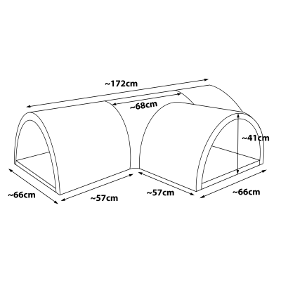 Lot de 4 blocs en mousse Tunnel