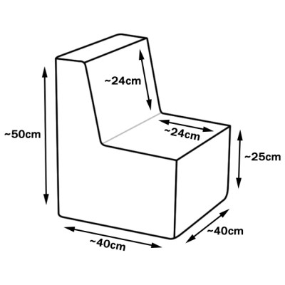 Ensemble de meubles pour l'enfant - fauteuil+pouf dépliant en éco-cuir matelassé