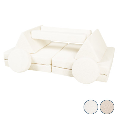 Modular bouclé sofa bed
