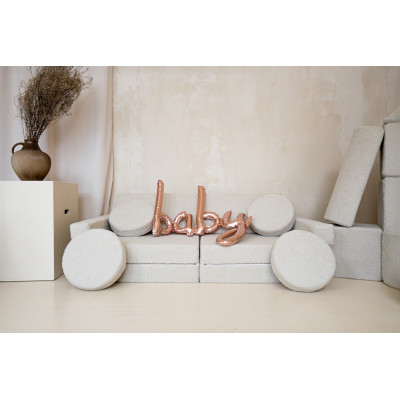 Modulare Kindersofa und Großbausteine-Set 2-in-1 Bouclé-Bezug Modulare Kindersofa und Großbausteine-Set 2-in-1 Bouclé-Bezug