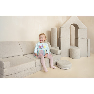 Modular bouclé sofa bed Modular bouclé sofa bed