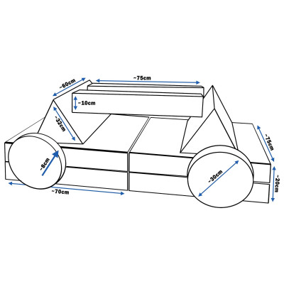 Sofá modular multifuncional para niños de bloques de espuma Sofá modular multifuncional para niños de bloques de espuma
