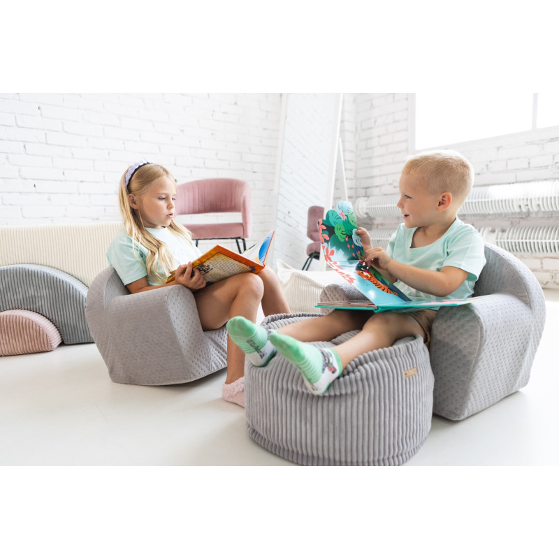 Kindersessel Mini-Sessel Kinderstuhl Relaxsessel Kuschelsessel Softsessel Farbe cremefarben